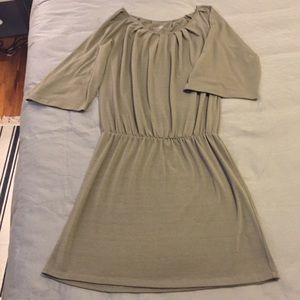 Territory Ahead Olive Green 3/4 Sleeve Tunic Dress
